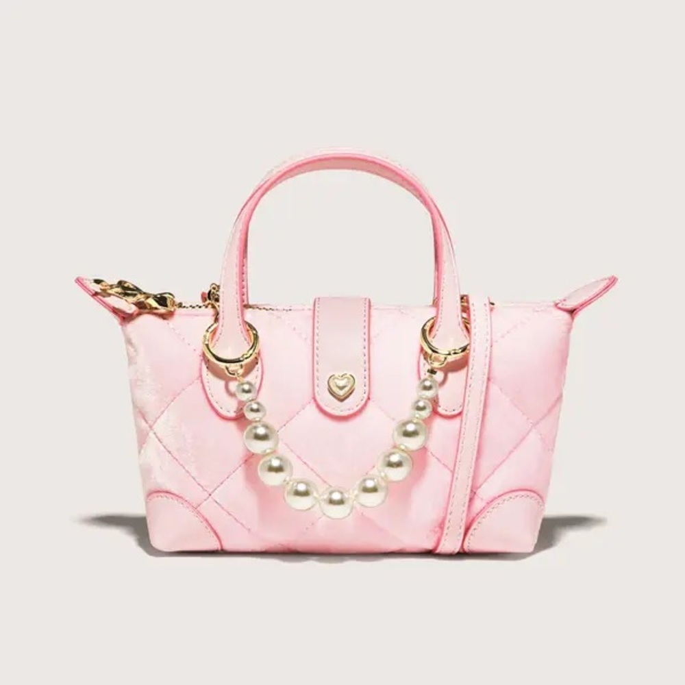 Pink Velvet Pouchette Cherry on top